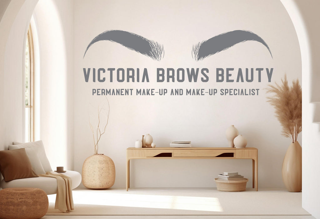 Brow Expert Wall Decal Beauty Salon Gifts Wall Decor Lashes Stickers SPA Women Make up Unique Gift 983RS
