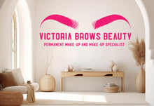 Load image into Gallery viewer, Brow Expert Wall Decal Beauty Salon Gifts Wall Decor Lashes Stickers SPA Women Make up Unique Gift 983RS