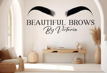 Load image into Gallery viewer, Beautiful Brows Wall Decal Beauty Salon Gifts Wall Decor Lashes Stickers SPA Women Make up Unique Gift 984RS