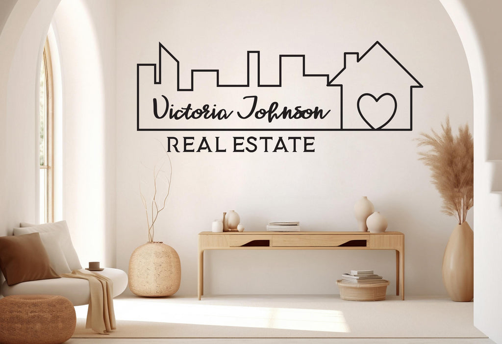 Real Estate Wall Decor Office Wall Decal Relator Business Worker Real Estate Office Decoration Motivation Stickers Mural Unique Gift 985RS