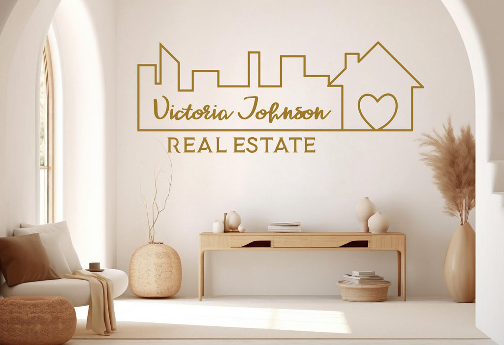 Real Estate Wall Decor Office Wall Decal Relator Business Worker Real Estate Office Decoration Motivation Stickers Mural Unique Gift 985RS