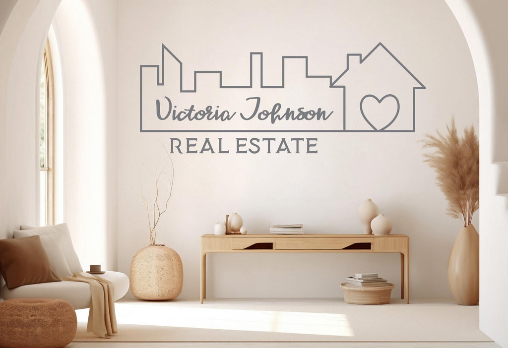 Real Estate Wall Decor Office Wall Decal Relator Business Worker Real Estate Office Decoration Motivation Stickers Mural Unique Gift 985RS