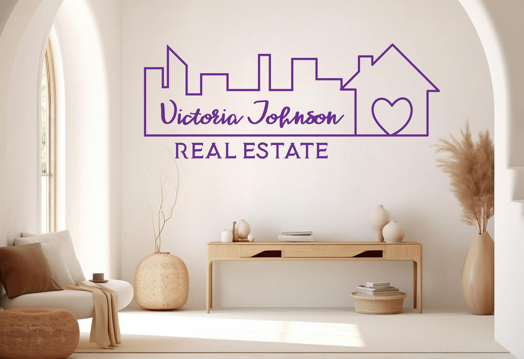 Real Estate Wall Decor Office Wall Decal Relator Business Worker Real Estate Office Decoration Motivation Stickers Mural Unique Gift 985RS