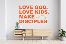 Load image into Gallery viewer, Love God, Religious Wall Sign, Christian Wall Words, Church Sanctuary Wall Art, Church Wall Decor, Religious Wall Art 987RS