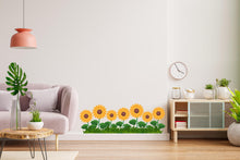 Load image into Gallery viewer, Sunflower wall vinyl sticker decal, Plants wall decoration, Flower plant wall decal, Living Room decor, Mural decoration 698LU