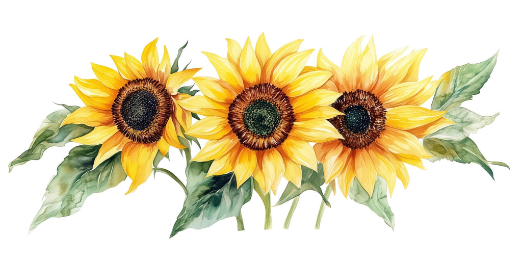 Large Sunflower Wall Decal • Bright Floral Mural Sticker • Watercolor Sunflower Wall Art • Peel & Stick Living Room Decor