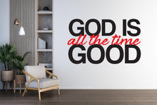 Load image into Gallery viewer, God is Good Religious Wall Sign, Christian Words, Church Sanctuary Art, Cross Decor 176DE
