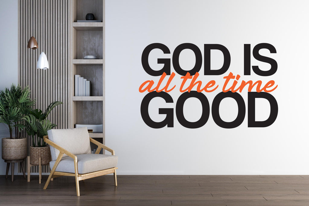 God is Good Religious Wall Sign, Christian Words, Church Sanctuary Art, Cross Decor 176DE