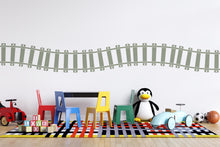 Load image into Gallery viewer, Railroad train Wall Decal Highway Vinyl Sticker Track Route Wall Decor Kids Playroom Boys Room Wall Art Train Bedroom Mural Sticker 699LU
