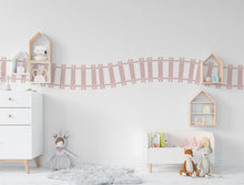 Load image into Gallery viewer, Railroad train Wall Decal Highway Vinyl Sticker Track Route Wall Decor Kids Playroom Boys Room Wall Art Train Bedroom Mural Sticker 699LU
