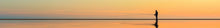 Load image into Gallery viewer, Sunset Fisher Boat Wrap – Realistic Angler Silhouette Marine Vinyl Design for Fishing Boats, Lake Boats &amp; Sport Boats | Golden Hour Boat