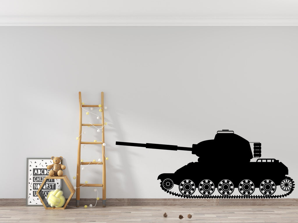 Tank Wall Decal, US Military Wall Decal Hero Soldier Army Kids , Military Tank Sticker for Kids Room, Boys Room, Army Nursery Decor 706LU