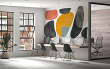 Load image into Gallery viewer, Modern Abstract Wall Decal • Large Peel &amp; Stick Mural • Mid-Century Shapes Wall Art • Retro Geometric Sticker • Office Home Decor