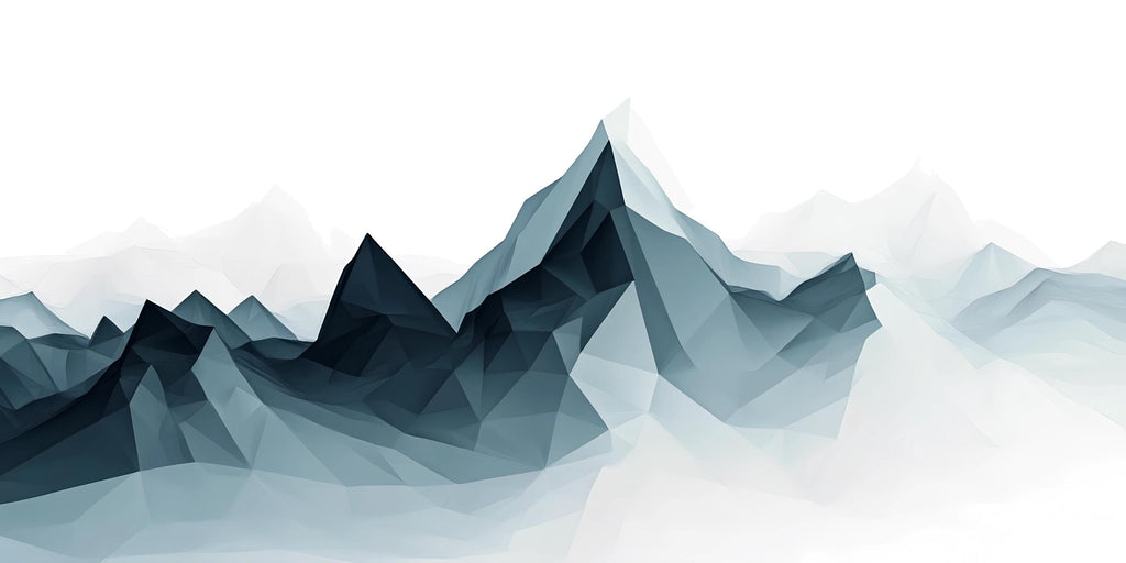 Geometric Mountain Wall Decal • Modern Mountain Range Wall Sticker • Large Office Wall Mural • Abstract Landscape Decor