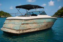 Load image into Gallery viewer, Rustic Driftwood Boat Wrap – Weathered Wood Marine Vinyl | Vintage Timber Texture for Yachts, Fishing Boats &amp; Sport Cruisers
