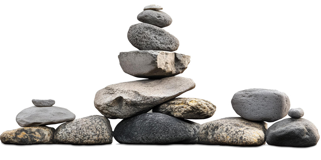 Zen Stacked Stones Wall Decal | Large Rock Mural Sticker | Minimalist Nature Wall Art | Spa Decor | Meditation Room Decor | Peel & Stick