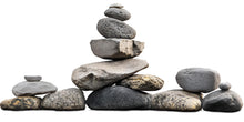 Load image into Gallery viewer, Zen Stacked Stones Wall Decal | Large Rock Mural Sticker | Minimalist Nature Wall Art | Spa Decor | Meditation Room Decor | Peel &amp; Stick
