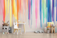 Load image into Gallery viewer, Rainbow Drip Wall Decal • Colorful Kids Room Sticker • Oversized Dripping Paint Mural • Playroom Nursery Wall Art • Peel &amp; Stick Vinyl Decor