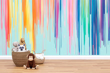 Load image into Gallery viewer, Rainbow Drip Wall Decal • Colorful Kids Room Sticker • Oversized Dripping Paint Mural • Playroom Nursery Wall Art • Peel &amp; Stick Vinyl Decor