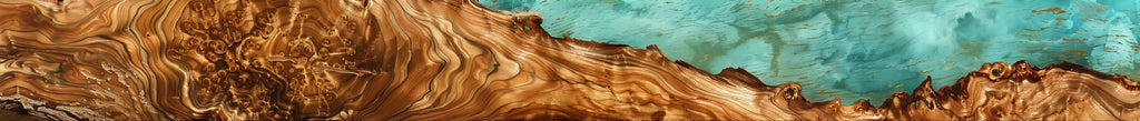 Teal Resin Wood Grain Boat Wrap – Aqua Burlwood Marine Vinyl | Luxury Yacht & Sport Boat Wrap | Ocean Driftwood Resin Epoxy Design