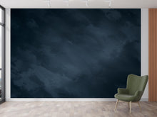 Load image into Gallery viewer, Midnight Navy Limewash Wallpaper Mural – Dark Blue Textured Wall, Slate &amp; Ink Blue Cloudy Gradient, Modern Moody Interior Wall Art 188DE