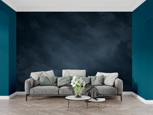 Load image into Gallery viewer, Midnight Navy Limewash Wallpaper Mural – Dark Blue Textured Wall, Slate &amp; Ink Blue Cloudy Gradient, Modern Moody Interior Wall Art 188DE