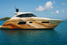 Load image into Gallery viewer, Golden Dunes Boat Wrap – Desert Sand Wave Marine Vinyl | Luxury Yacht &amp; Sport Boat Wrap | Gold Beige Gradient Water Texture Design