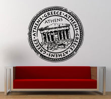 Load image into Gallery viewer, Athens Greece Stamp Wall Decal Sticker Vinyl Mural Leaving Bedroom Room Home Decor FREE SHIPPING L317