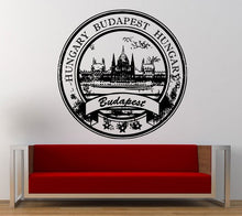 Load image into Gallery viewer, Hungary Budapest Stamp Wall Decal Sticker Vinyl Mural Leaving Bedroom Room Home Decor FREE SHIPPING L319