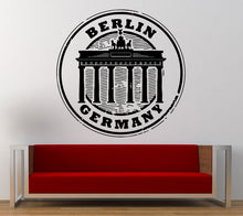 Load image into Gallery viewer, Berlin Germany Stamp Wall Decal Sticker Vinyl Mural Leaving Bedroom Room Home Decor FREE SHIPPING L321