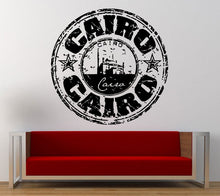 Load image into Gallery viewer, Cairo Stamp Wall Decal Sticker Vinyl Mural Leaving Bedroom Room Home Decor FREE SHIPPING L329