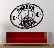 Load image into Gallery viewer, Ankara Stamp Wall Decal Sticker Vinyl Mural Leaving Bedroom Room Home Decor FREE SHIPPING L332