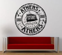 Load image into Gallery viewer, Athens Stamp Wall Decal Sticker Vinyl Mural Leaving Bedroom Room Home Decor FREE SHIPPING L345
