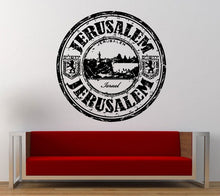 Load image into Gallery viewer, Jerusalem Israel Stamp Wall Decal Sticker Vinyl Mural Leaving Bedroom Room Home Decor FREE SHIPPING L351