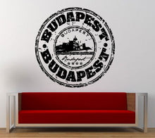 Load image into Gallery viewer, Budapest Stamp Wall Decal Sticker Vinyl Mural Leaving Bedroom Room Home Decor FREE SHIPPING L328