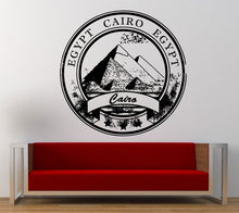 Load image into Gallery viewer, Cairo Egypt Stamp Wall Decal Sticker Vinyl Mural Leaving Bedroom Room Home Decor FREE SHIPPING L334