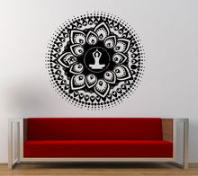 Load image into Gallery viewer, Namaste Yoga Lotus Meditation Mandala Wall Decal Sticker Vinyl Mural Leaving Bedroom Room Home Decor FREE SHIPPING L353