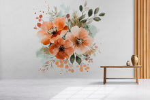 Load image into Gallery viewer, Watercolor Floral Wall Decal • Large Flower Mural Sticker for Bedroom • Boho Botanical Wall Art • Peel &amp; Stick Floral Decor • Removable Wall