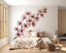Load image into Gallery viewer, Cherry Blossom Wall Decal • Sakura Flower Wall Art • Large Floral Bedroom Sticker • Japanese Blossom Mural • Peel &amp; Stick Flower Wall Decor