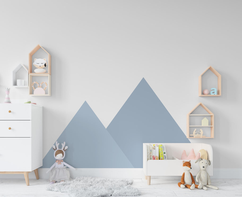 Boho Pyramids Wall Decal, Nursery Boho Triangle Decor, Bed Sticker, Hedboard Wall Decal, Pyramid Triangle Wall Decal Sticker Vinyl 709LU