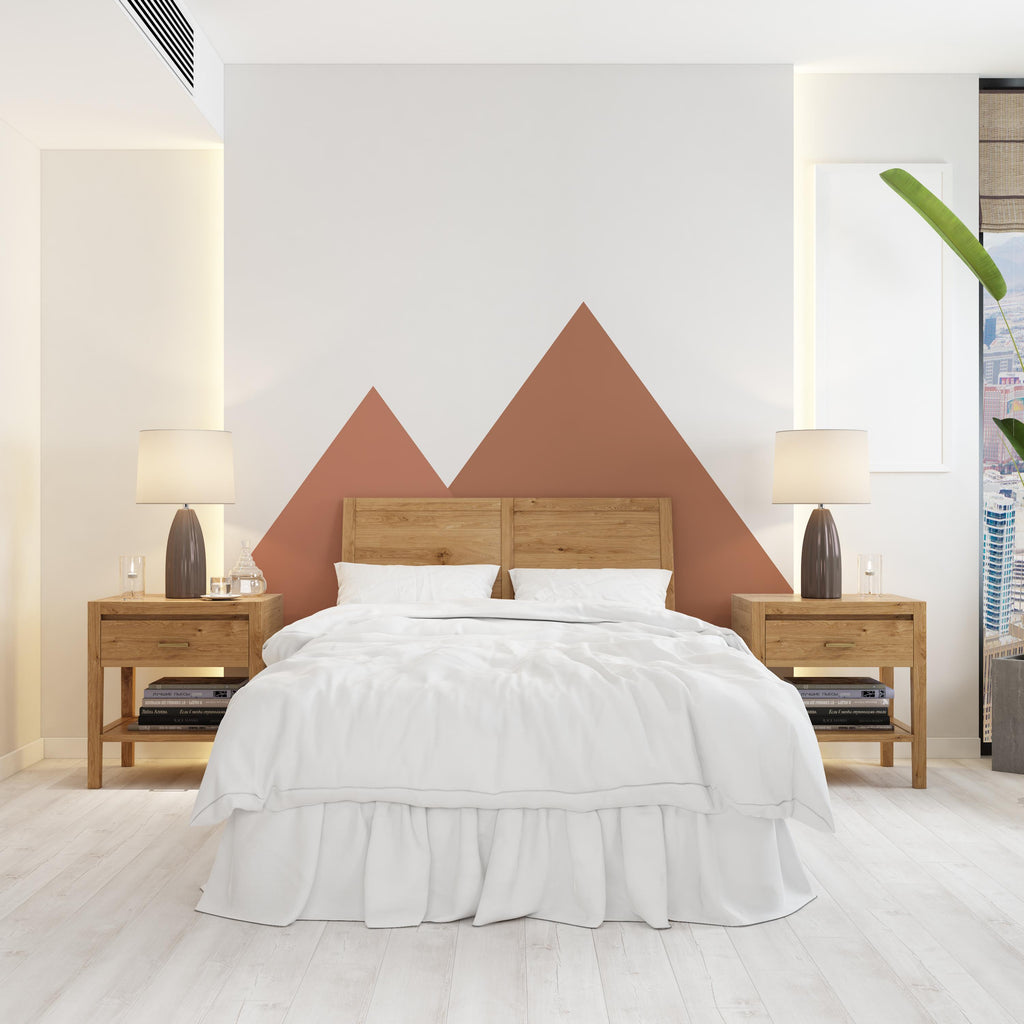 Boho Pyramids Wall Decal, Nursery Boho Triangle Decor, Bed Sticker, Hedboard Wall Decal, Pyramid Triangle Wall Decal Sticker Vinyl 709LU