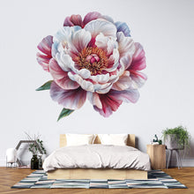 Load image into Gallery viewer, Large Peony Wall Decal • Oversized Watercolor Flower Wall Sticker • Bedroom Feature Wall Mural • Floral Peel &amp; Stick Decor • Boho Home Art