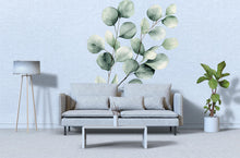 Load image into Gallery viewer, Eucalyptus Wall Decal • Large Botanical Wall Sticker • Watercolor Greenery Mural • Minimalist Bedroom Wall Art • Peel &amp; Stick Removable Art