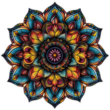 Load image into Gallery viewer, Colorful Mandala Wall Decal • Boho Mandala Wall Art Sticker • Yoga Room Decor • Meditation Wall Mural • Peel &amp; Stick Removable Accent Art