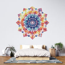 Load image into Gallery viewer, Rainbow Mandala Wall Decal • Colorful Mandala Wall Art Sticker • Yoga Meditation Room Decor • Boho Removable Peel &amp; Stick Mural