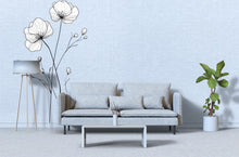 Load image into Gallery viewer, Minimalist Line Art Flower Wall Decal – Large Floral Bedroom Wall Sticker, Modern Boho Wall Art 006mv