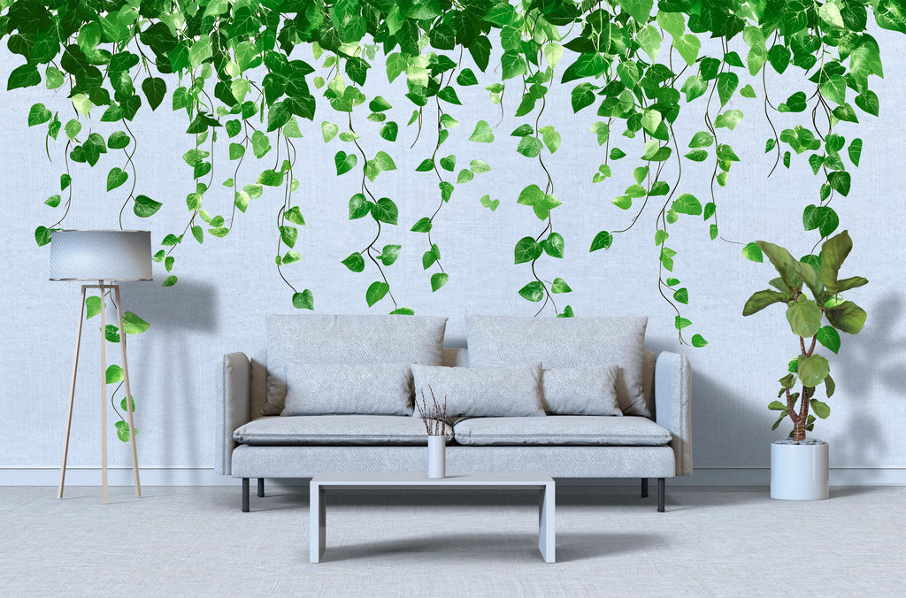 Hanging Ivy Wall Decal – Greenery Vines Above Bed Bedroom Wall Mural 067mv