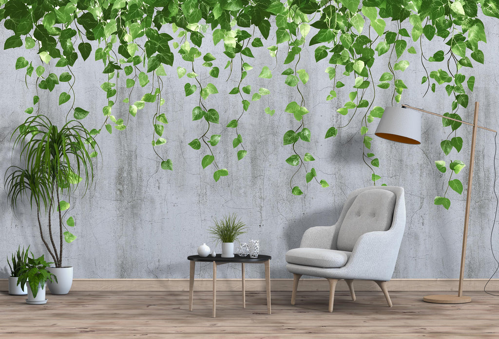 Hanging Ivy Wall Decal – Greenery Vines Above Bed Bedroom Wall Mural 067mv