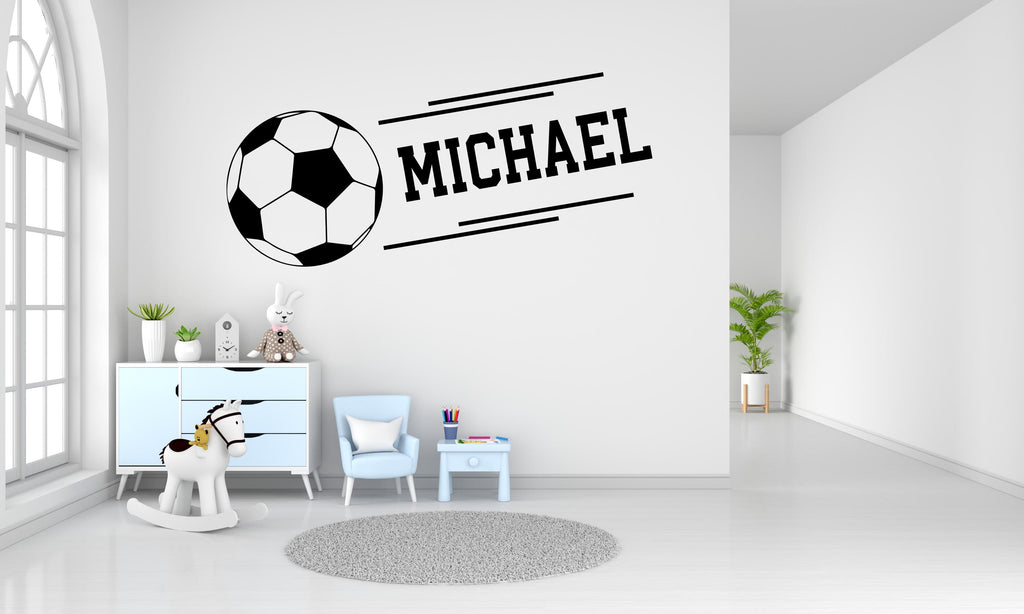 Soccer wall decor, Football Wall Decal Sport Vinyl, Football stickers, Boys Passion, Goal Wall Art, Wall Stickers, Kids Room, Decor, 704LU
