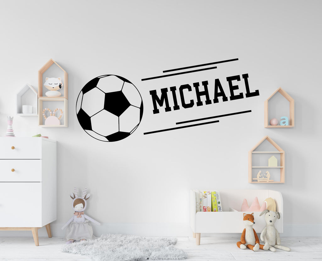 Soccer wall decor, Football Wall Decal Sport Vinyl, Football stickers, Boys Passion, Goal Wall Art, Wall Stickers, Kids Room, Decor, 704LU